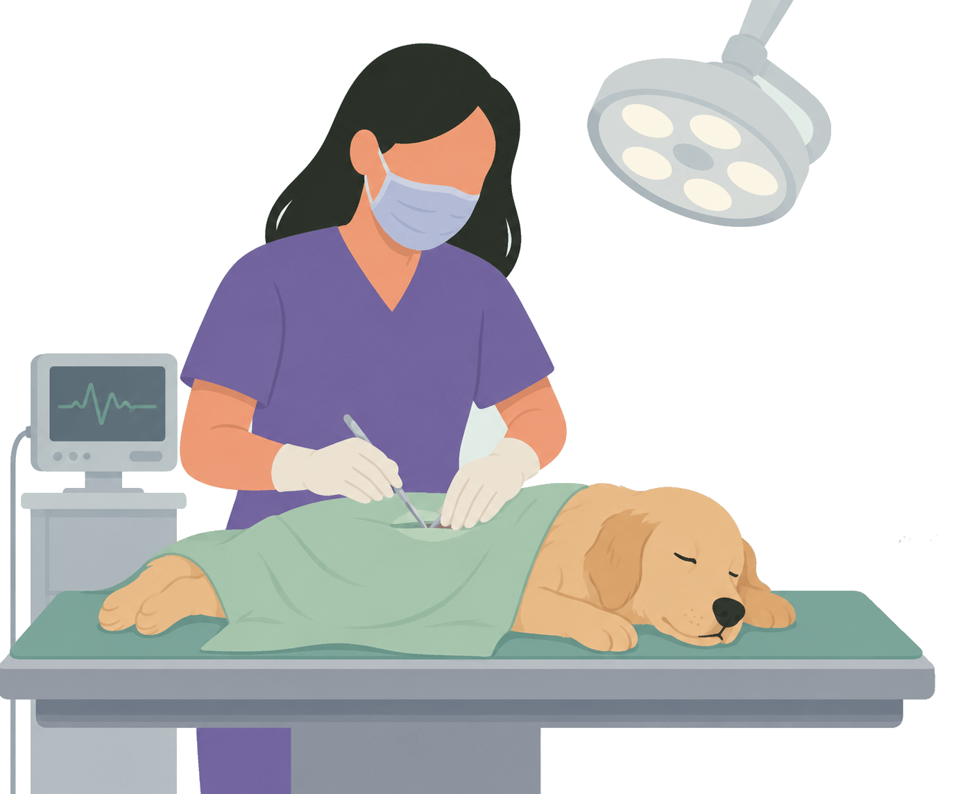 Veterinària preparant una intervenció quirúrgica a Gràcia, Barcelona