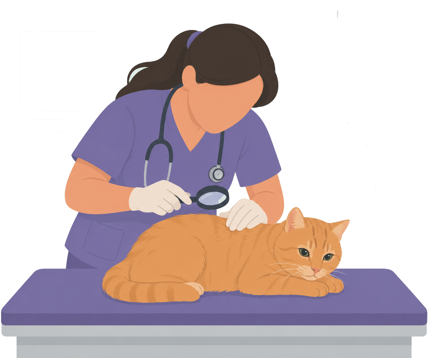Dr. Andrea Aldea examining a dog's skin at Rovira Veterinary Clinic, Gràcia