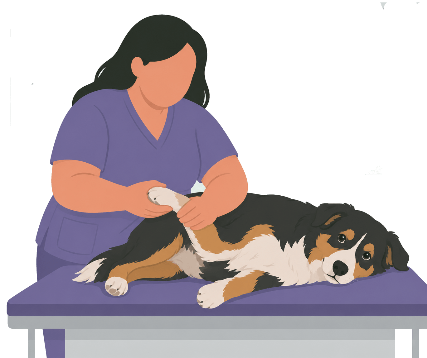 Exploració traumatològica d'un gos a la Clínica Veterinària Rovira, Gràcia
