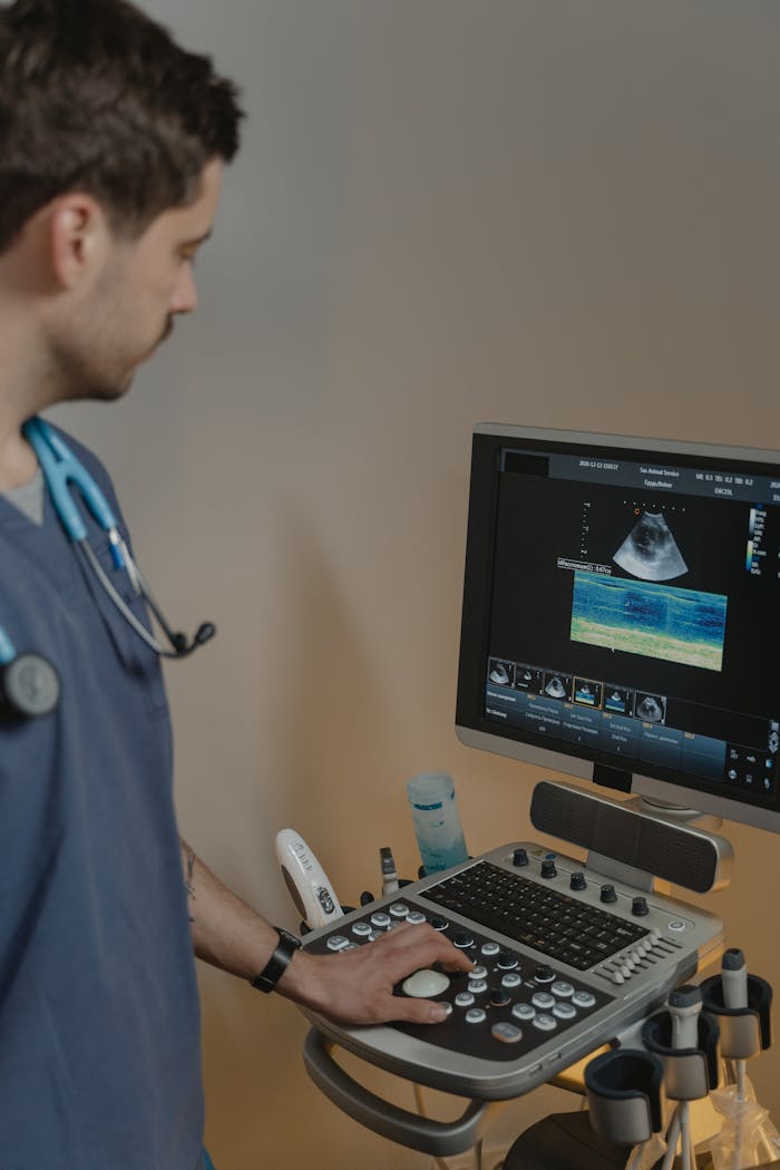 Person Operating an Ultrasound Machine